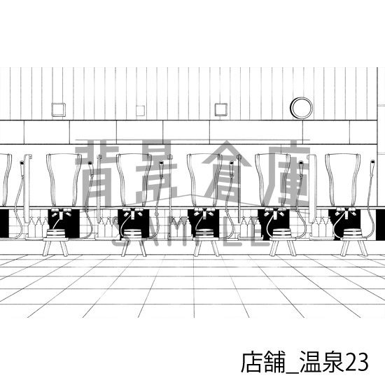 店舗_背景素材集20(温泉)_トーン