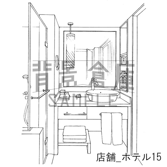 店舗_背景素材集7(ホテル)_トーン