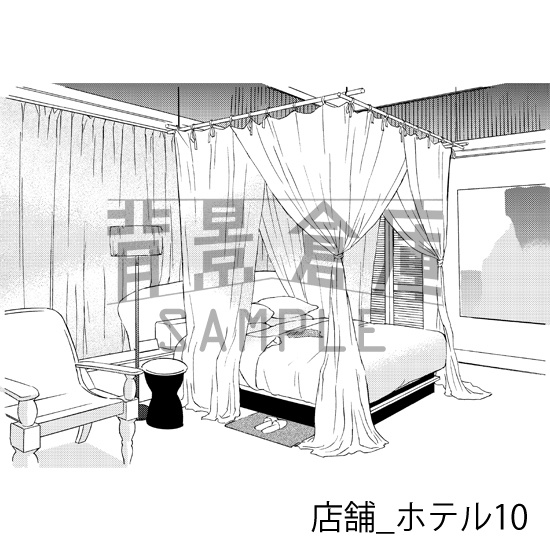 店舗_背景素材集7(ホテル)_トーン