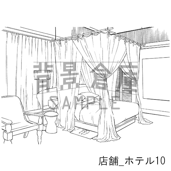 店舗_背景素材集7(ホテル)_トーン