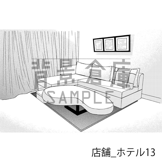 店舗_背景素材集7(ホテル)_トーン