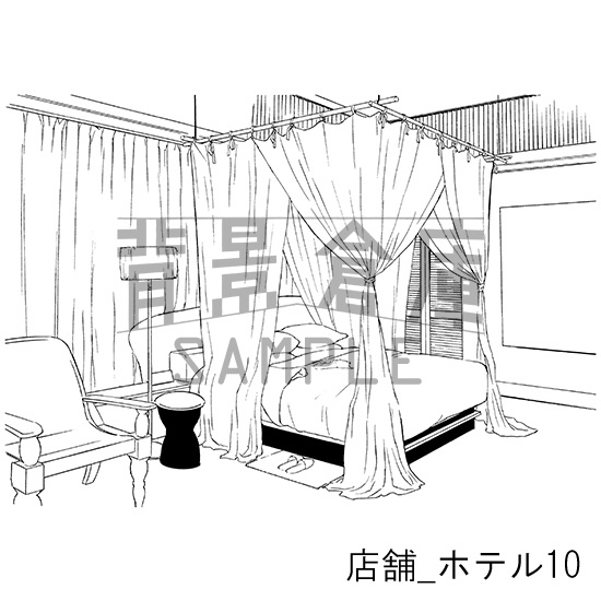 店舗_背景素材集7(ホテル)_トーン
