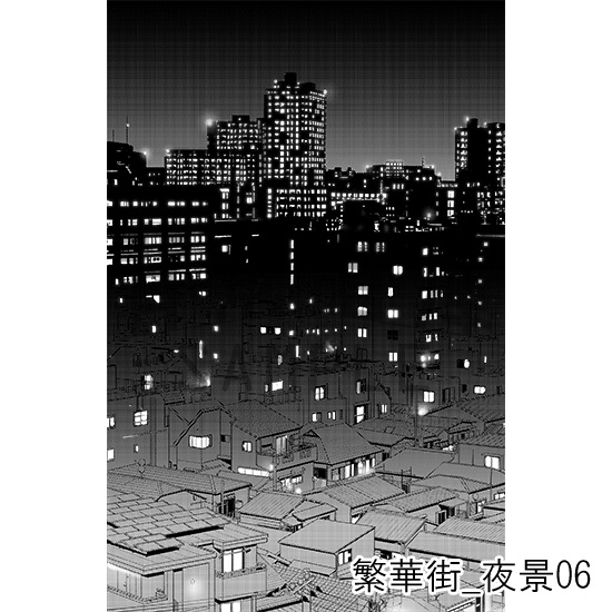 繁華街_背景素材集18(夜景)
