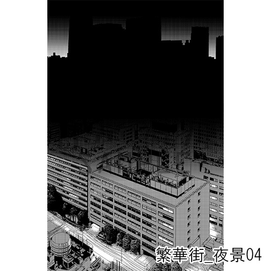 繁華街_背景素材集18(夜景)