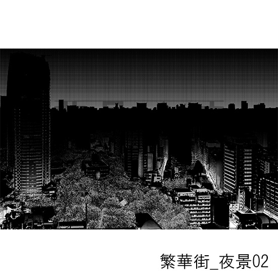 繁華街_背景素材集18(夜景)