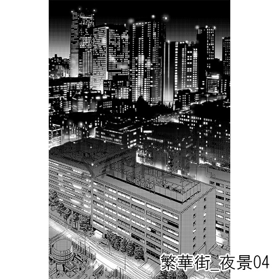 繁華街_背景素材集18(夜景)