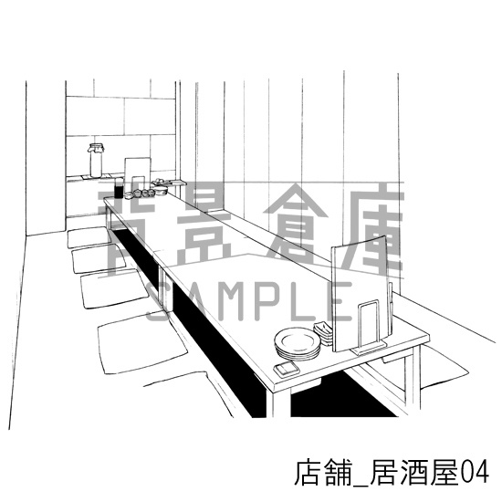 店舗_背景素材集2(居酒屋)_トーン