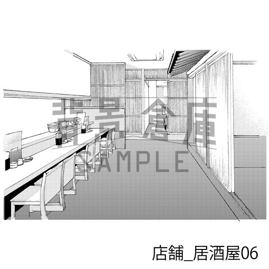 店舗_背景素材集2(居酒屋)_トーン