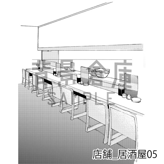 店舗_背景素材集2(居酒屋)_トーン