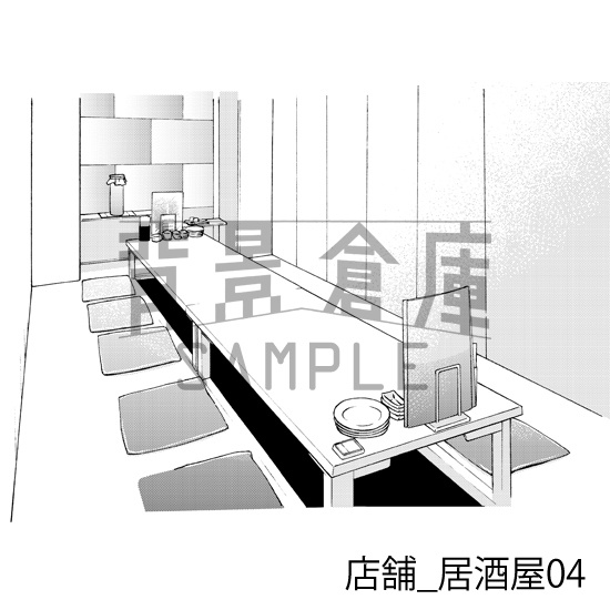 店舗_背景素材集2(居酒屋)_トーン