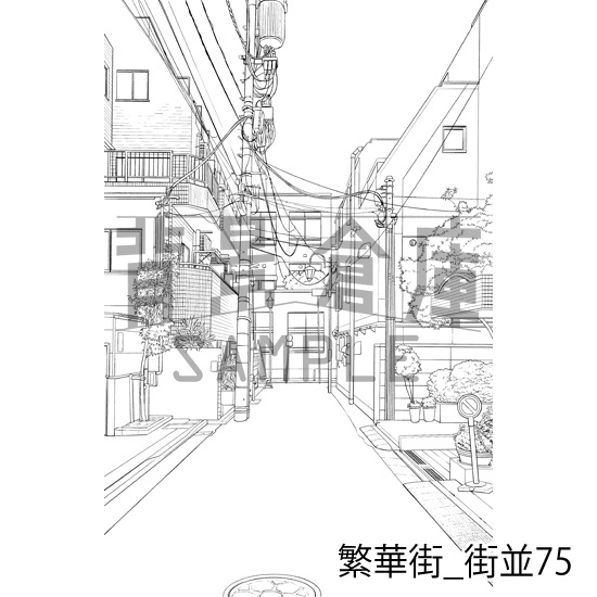 繁華街の背景集vol.1(配送商品)
