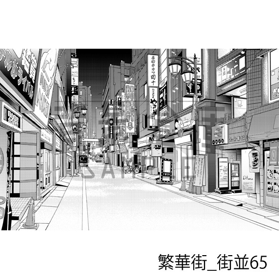 繁華街の背景集vol.1(配送商品)