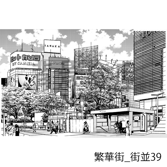 繁華街の背景集vol.1(配送商品)