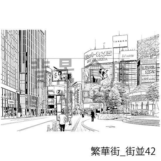 繁華街の背景集vol.1(配送商品)