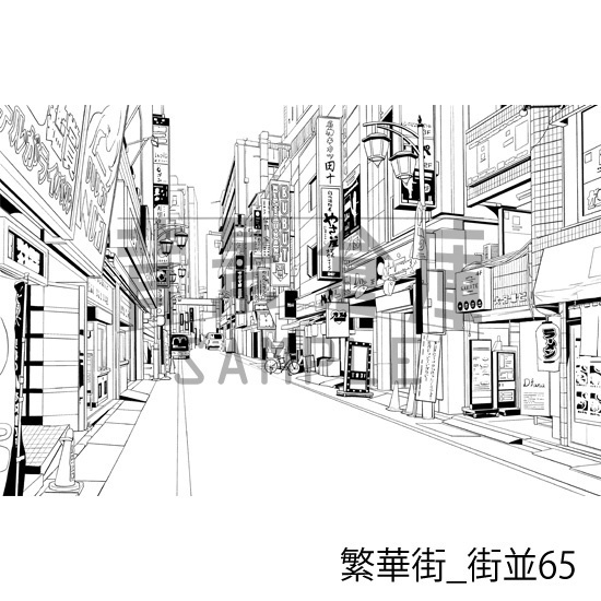 繁華街の背景集vol.1(配送商品)
