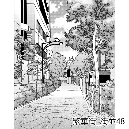 繁華街の背景集vol.1(配送商品)