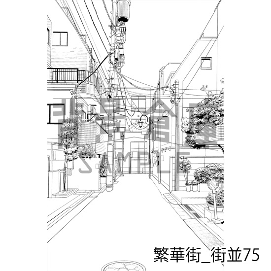繁華街の背景集vol.1(配送商品)