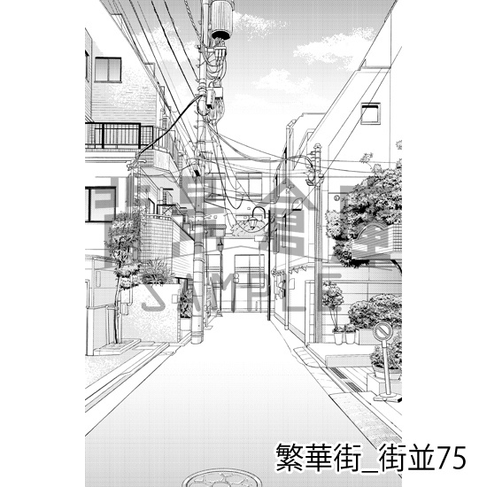 繁華街の背景集vol.1(配送商品)