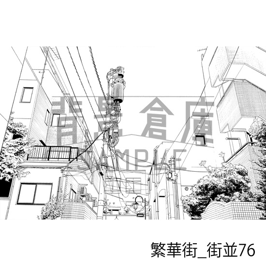 繁華街の背景集vol.1(配送商品)