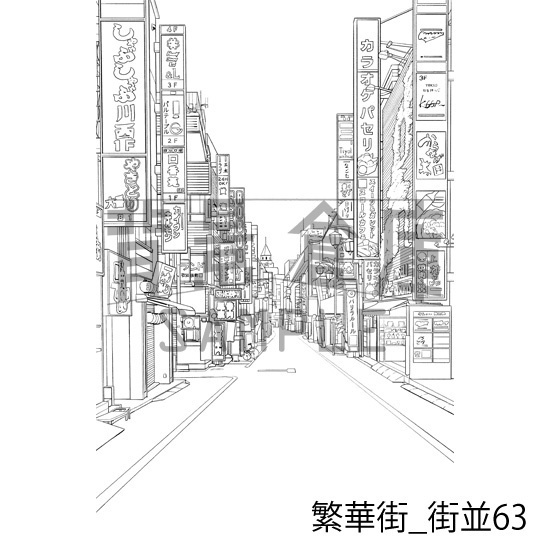 繁華街の背景集vol.1(配送商品)