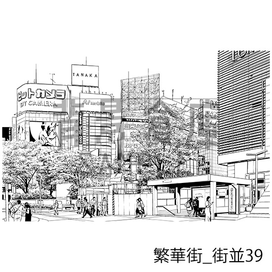 繁華街の背景集vol.1(配送商品)