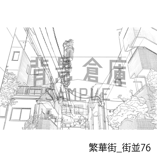 繁華街の背景集vol.1(配送商品)