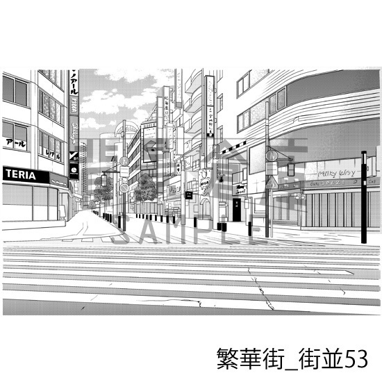 繁華街の背景集vol.2(配送商品)