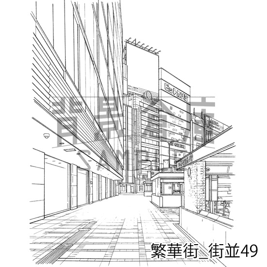 繁華街の背景集vol.2(配送商品)