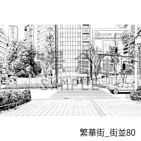 繁華街の背景集vol.2(配送商品)