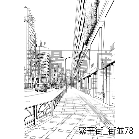 繁華街の背景集vol.2(配送商品)