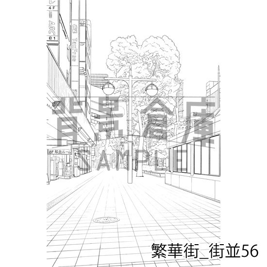 繁華街の背景集vol.2(配送商品)