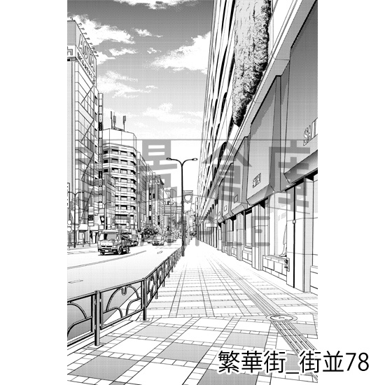 繁華街の背景集vol.2(配送商品)