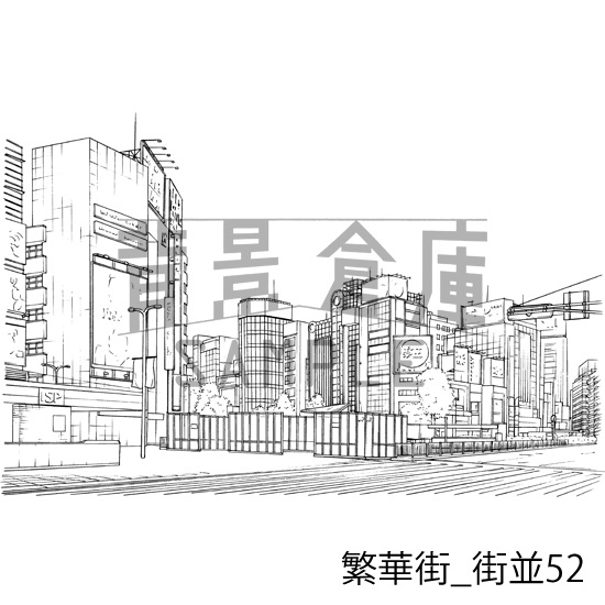 繁華街の背景集vol.2(配送商品)
