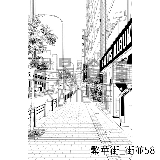 繁華街の背景集vol.2(配送商品)