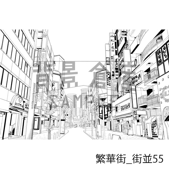 繁華街の背景集vol.2(配送商品)