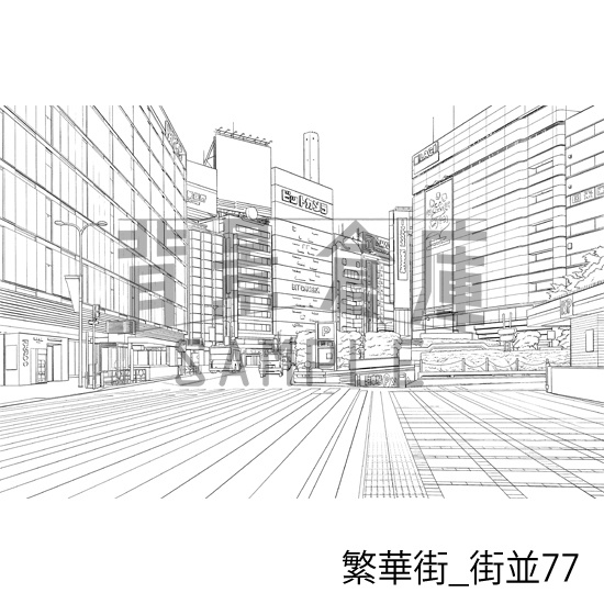 繁華街の背景集vol.2(配送商品)