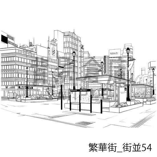 繁華街の背景集vol.2(配送商品)