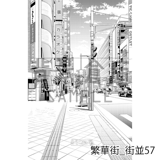 繁華街の背景集vol.2(配送商品)