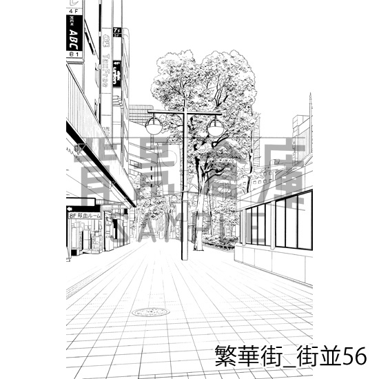 繁華街の背景集vol.2(配送商品)