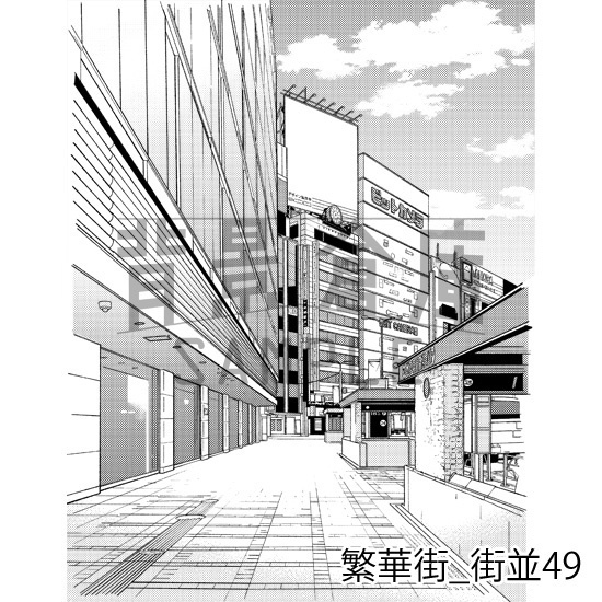 繁華街の背景集vol.2(配送商品)