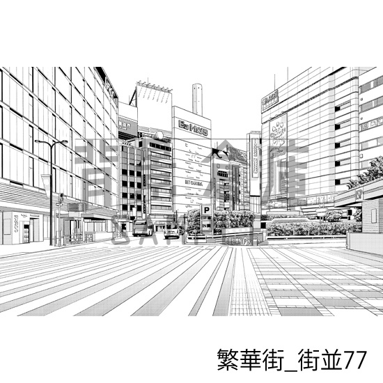 繁華街の背景集vol.2(配送商品)