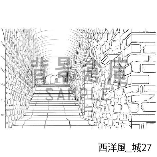 西洋風_背景素材集13(城)_トーン