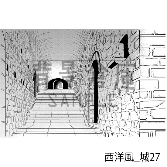 西洋風_背景素材集13(城)_トーン
