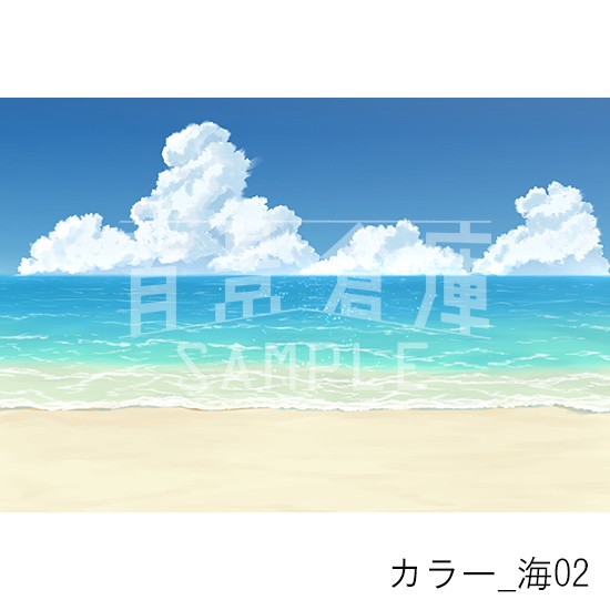 カラー_背景素材集29(海)