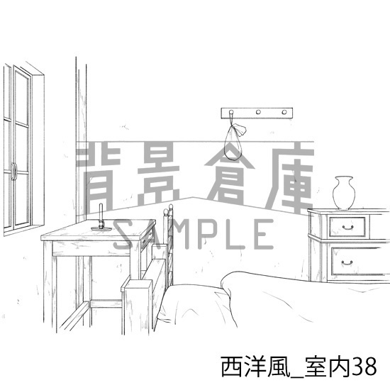 西洋風_背景素材集14(室内)_トーン