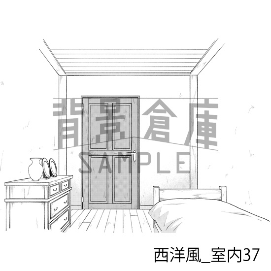 西洋風_背景素材集14(室内)_トーン