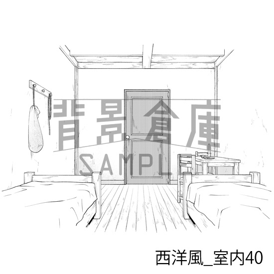 西洋風_背景素材集15(室内)_トーン