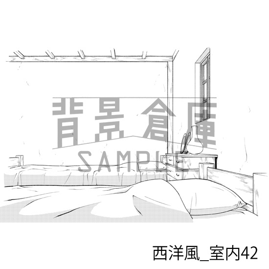 西洋風_背景素材集15(室内)_トーン