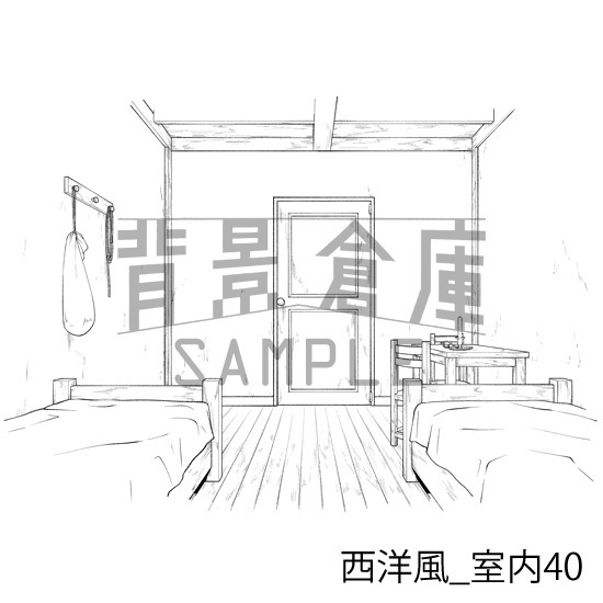 西洋風_背景素材集15(室内)_トーン