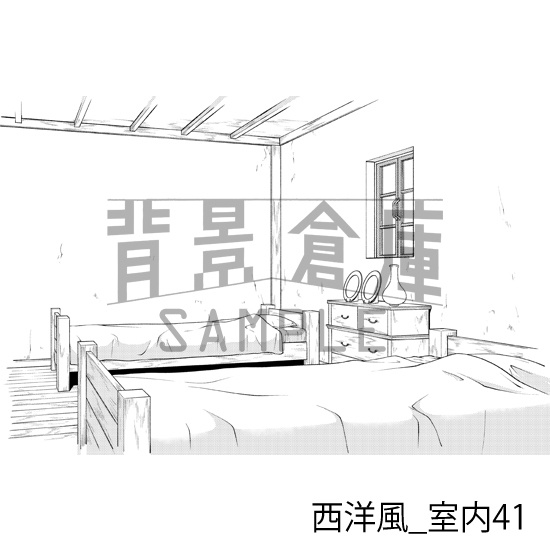 西洋風_背景素材集15(室内)_トーン